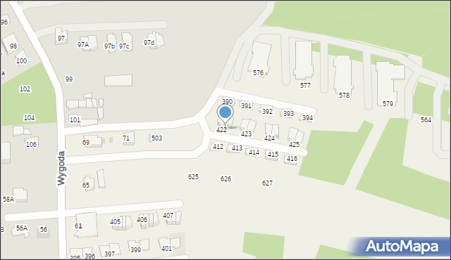 Czarnochowice, Czarnochowice, 422A, mapa Czarnochowice