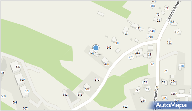 Czarnochowice, Czarnochowice, 428, mapa Czarnochowice