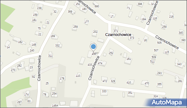 Czarnochowice, Czarnochowice, 430, mapa Czarnochowice