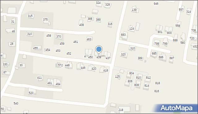 Czarnochowice, Czarnochowice, 439, mapa Czarnochowice