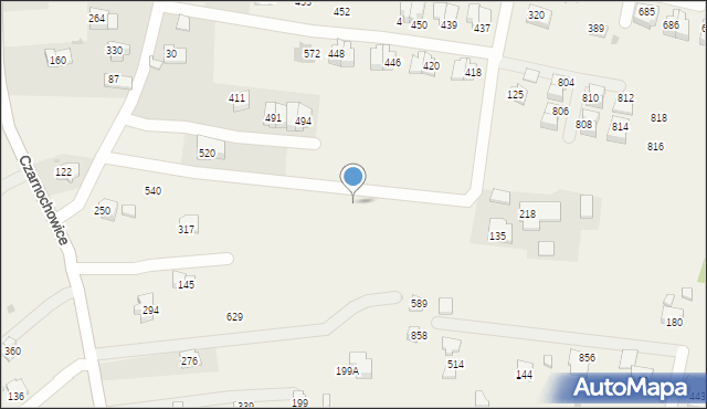 Czarnochowice, Czarnochowice, 447, mapa Czarnochowice