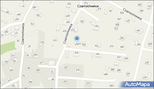 Czarnochowice, Czarnochowice, 472, mapa Czarnochowice