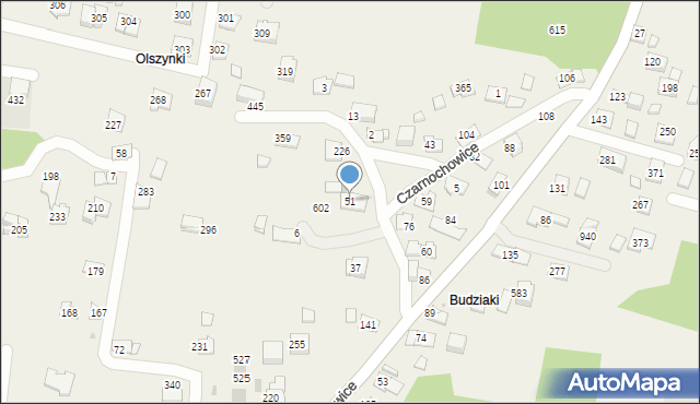 Czarnochowice, Czarnochowice, 51, mapa Czarnochowice