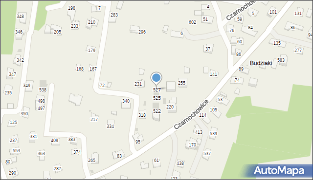 Czarnochowice, Czarnochowice, 527, mapa Czarnochowice