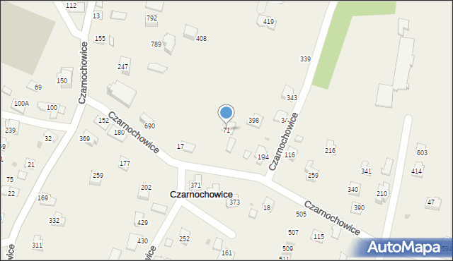 Czarnochowice, Czarnochowice, 71, mapa Czarnochowice