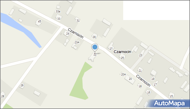 Czarnocin, Czarnocin, 22, mapa Czarnocin