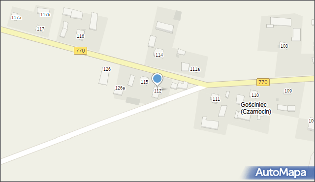 Czarnocin, Czarnocin, 112, mapa Czarnocin