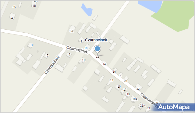 Czarnocinek, Czarnocinek, 12, mapa Czarnocinek