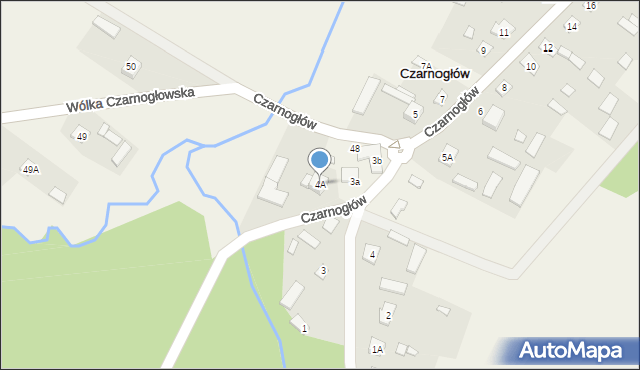 Czarnogłów, Czarnogłów, 4A, mapa Czarnogłów