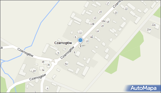 Czarnogłów, Czarnogłów, 8, mapa Czarnogłów