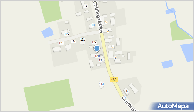 Czarnogoździce, Czarnogoździce, 12H, mapa Czarnogoździce