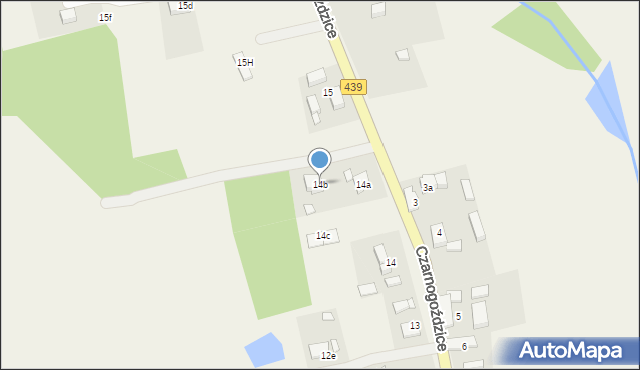 Czarnogoździce, Czarnogoździce, 14b, mapa Czarnogoździce