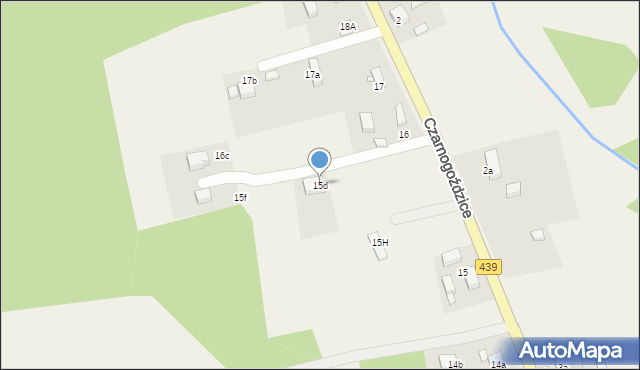 Czarnogoździce, Czarnogoździce, 15d, mapa Czarnogoździce