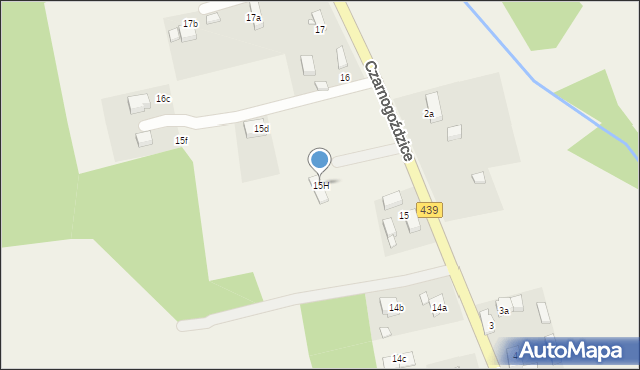 Czarnogoździce, Czarnogoździce, 15H, mapa Czarnogoździce