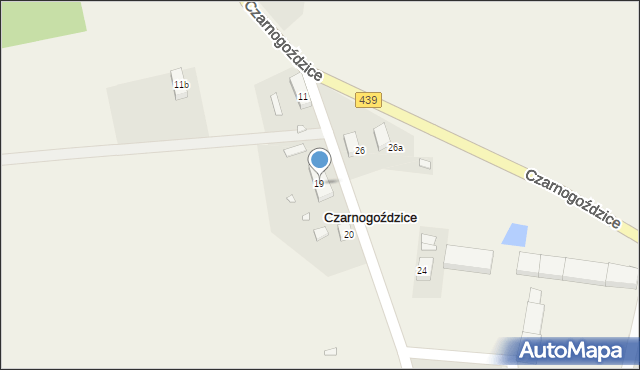 Czarnogoździce, Czarnogoździce, 19, mapa Czarnogoździce