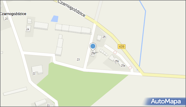 Czarnogoździce, Czarnogoździce, 25d, mapa Czarnogoździce