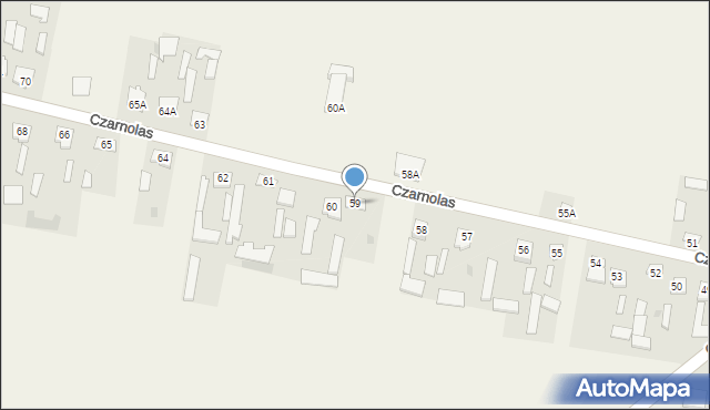 Czarnolas, Czarnolas, 59, mapa Czarnolas