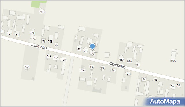 Czarnolas, Czarnolas, 70, mapa Czarnolas