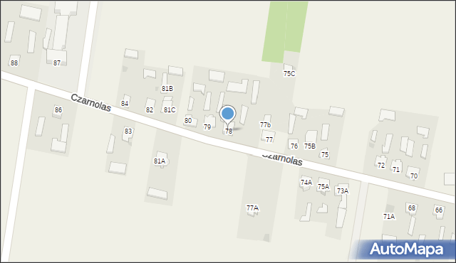 Czarnolas, Czarnolas, 78, mapa Czarnolas