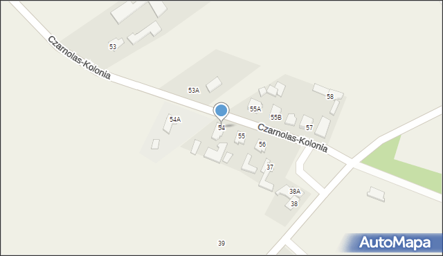 Czarnolas, Czarnolas-Kolonia, 54, mapa Czarnolas