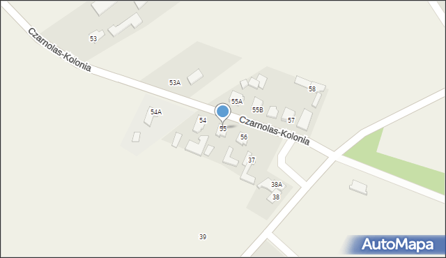 Czarnolas, Czarnolas-Kolonia, 55, mapa Czarnolas