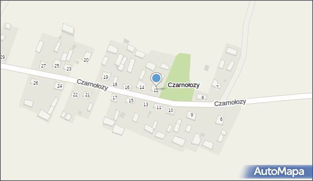 Czarnołozy, Czarnołozy, 12, mapa Czarnołozy