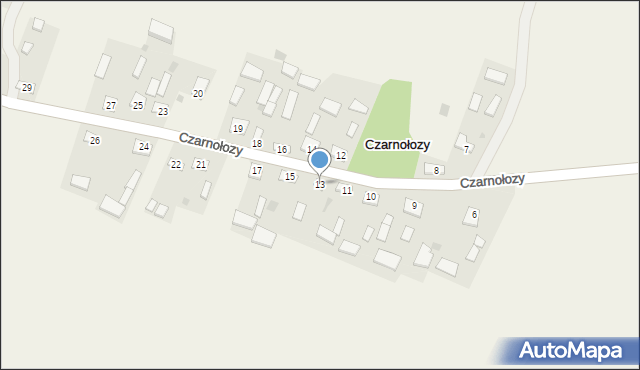 Czarnołozy, Czarnołozy, 13, mapa Czarnołozy