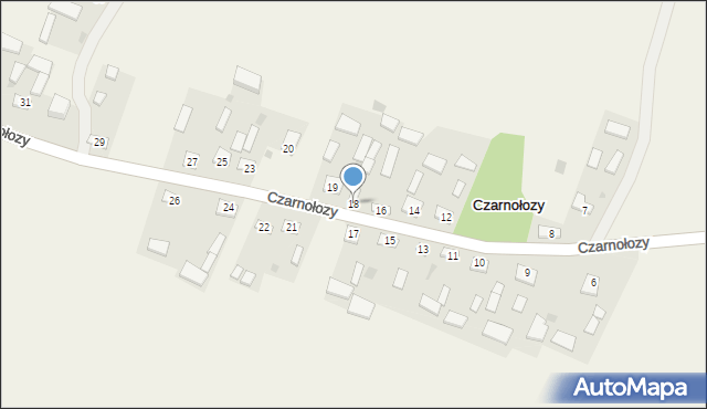 Czarnołozy, Czarnołozy, 18, mapa Czarnołozy