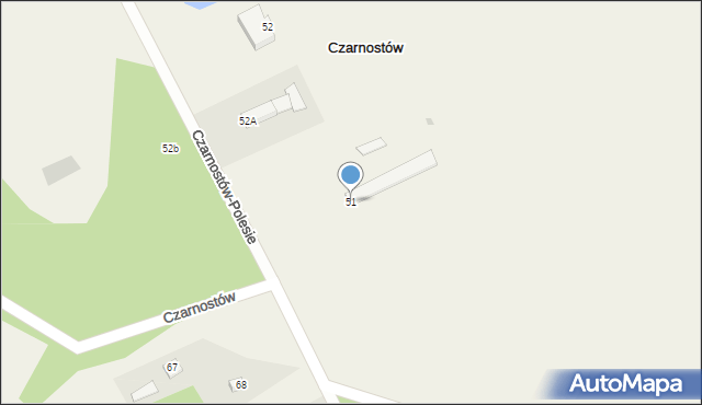 Czarnostów, Czarnostów, 51, mapa Czarnostów