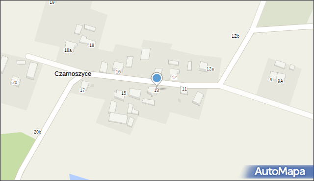 Czarnoszyce, Czarnoszyce, 13, mapa Czarnoszyce