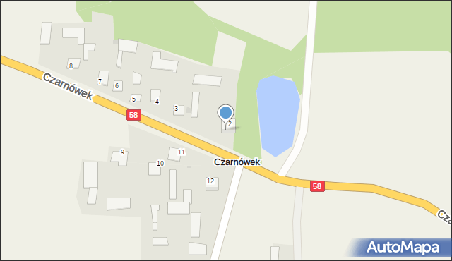 Czarnówek, Czarnówek, 21, mapa Czarnówek