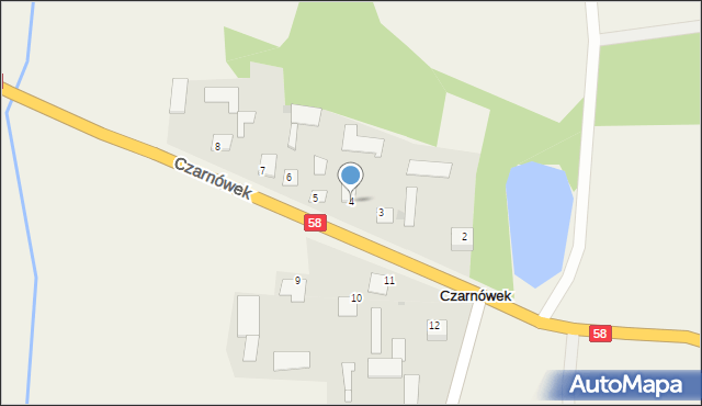 Czarnówek, Czarnówek, 4, mapa Czarnówek