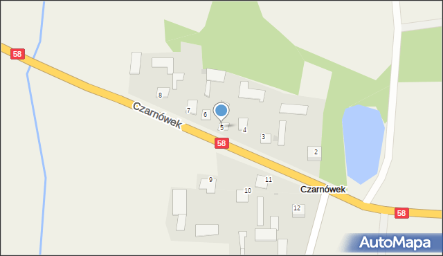 Czarnówek, Czarnówek, 5, mapa Czarnówek