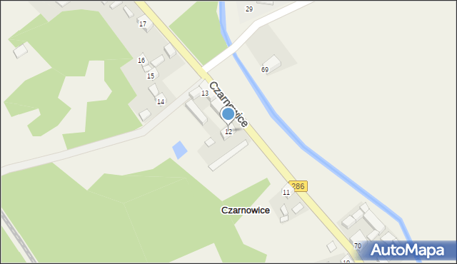 Czarnowice, Czarnowice, 12, mapa Czarnowice