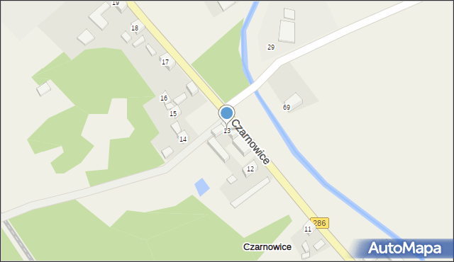 Czarnowice, Czarnowice, 13, mapa Czarnowice