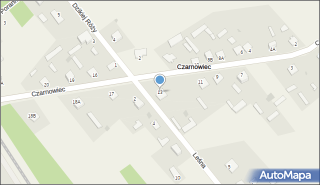 Czarnowiec, Czarnowiec, 13, mapa Czarnowiec