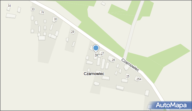 Czarnowiec, Czarnowiec, 28, mapa Czarnowiec