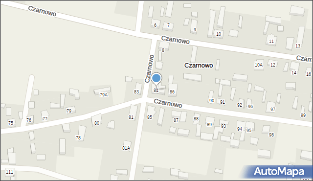 Czarnowo, Czarnowo, 84, mapa Czarnowo