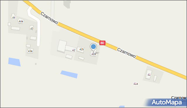 Czarnowo, Czarnowo, 42a, mapa Czarnowo