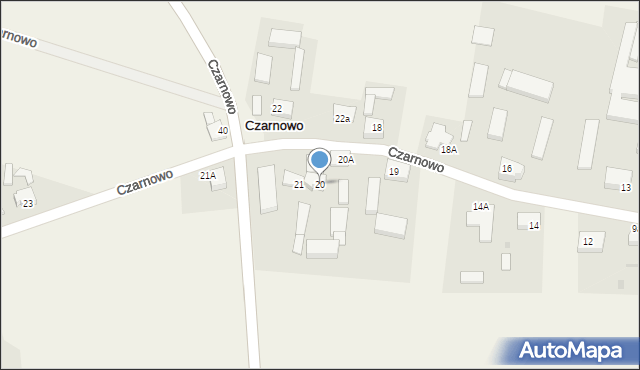 Czarnowo, Czarnowo, 20, mapa Czarnowo