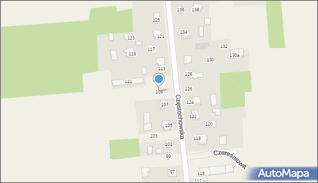 Czarny Las, Częstochowska, 109, mapa Czarny Las