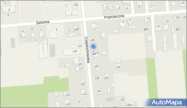 Czarny Las, Częstochowska, 144, mapa Czarny Las