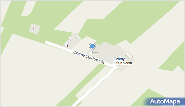 Czarny Las, Czarny Las-Kolonia, 3a, mapa Czarny Las