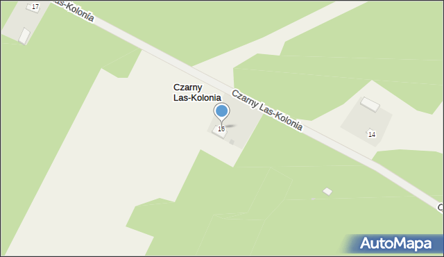 Czarny Las-Kolonia, Czarny Las-Kolonia, 16, mapa Czarny Las-Kolonia