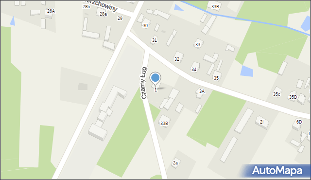 Czarny Ług, Czarny Ług, 1, mapa Czarny Ług