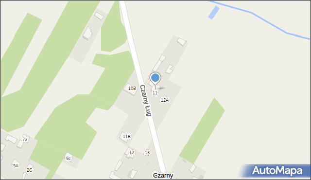 Czarny Ług, Czarny Ług, 11A, mapa Czarny Ług