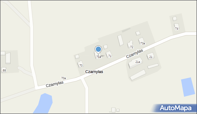 Czarnylas, Czarnylas, 71a, mapa Czarnylas