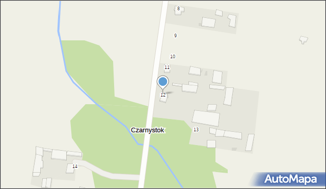 Czarnystok, Czarnystok, 12, mapa Czarnystok