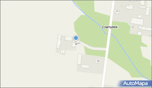 Czarnystok, Czarnystok, 14, mapa Czarnystok