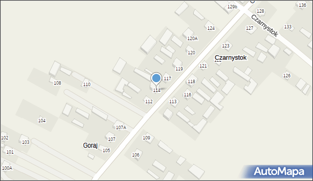 Czarnystok, Czarnystok, 114, mapa Czarnystok